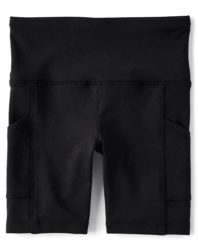 Short de vélo taille haute à séchage rapide pour fille