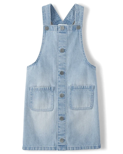 Girls Patch Pocket Denim Skirtall