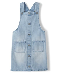 Girls Patch Pocket Denim Skirtall