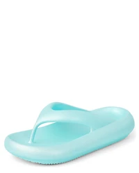 Girls Shimmer Flip Flops