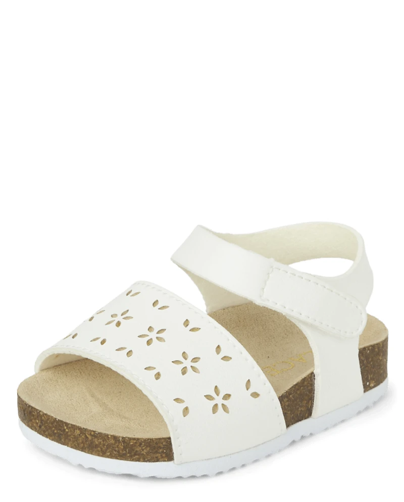 Baby Girls Perforated Flower Sandals
