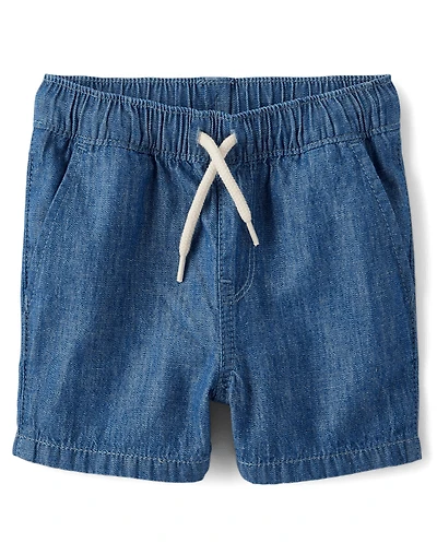 Shorts en chambray à enfiler pour bébés et petits garçons