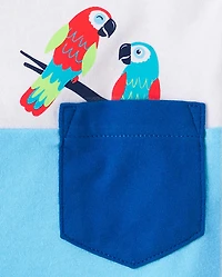Baby And Toddler Boys Tropical Bird Top 4-Pack