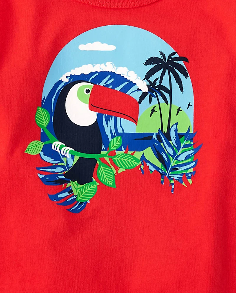 Baby And Toddler Boys Tropical Bird Top 4-Pack