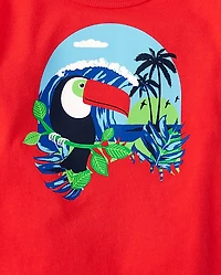 Baby And Toddler Boys Tropical Bird Top 4-Pack