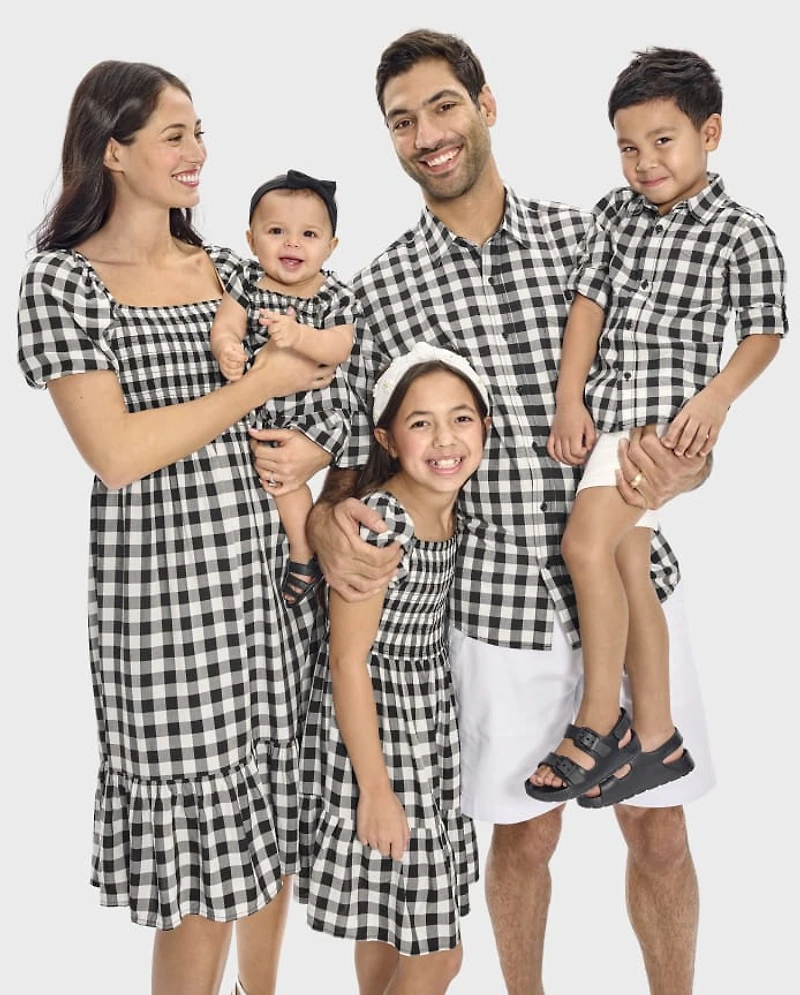 Baby Girls Matching Family Gingham Ruffle Dress
