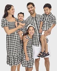 Baby Girls Matching Family Gingham Ruffle Dress