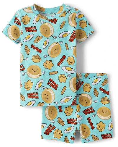 Baby And Toddler Breakfast Snug Fit Cotton Pajamas