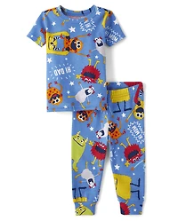 Baby And Toddler Monster Snug Fit Cotton Pajamas
