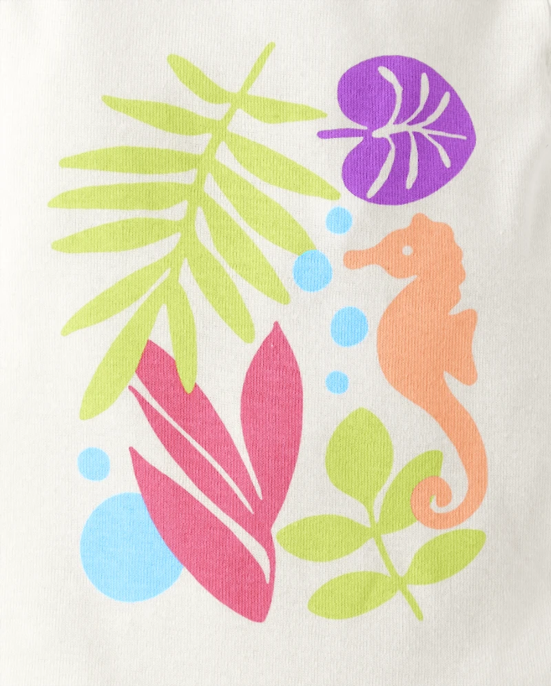 Baby Girls Tropical Leaf Bodysuit 5-Pack