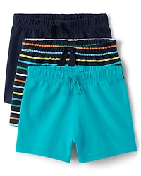 Baby Boys Striped Shorts 3-Pack