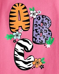 Baby And Toddler Girls Alphabet Graphic Tee 3-Pack