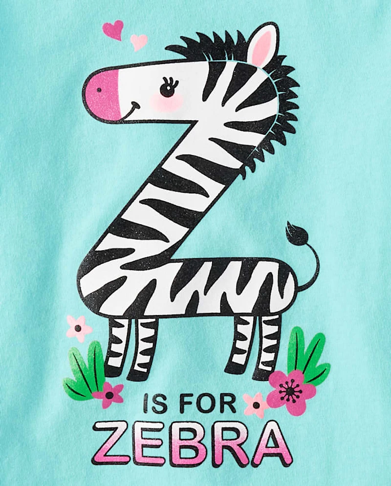 Baby And Toddler Girls Alphabet Graphic Tee 3-Pack