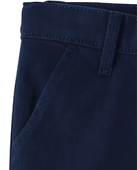 Girls Uniform Stretch Wide Leg Chino Pants
