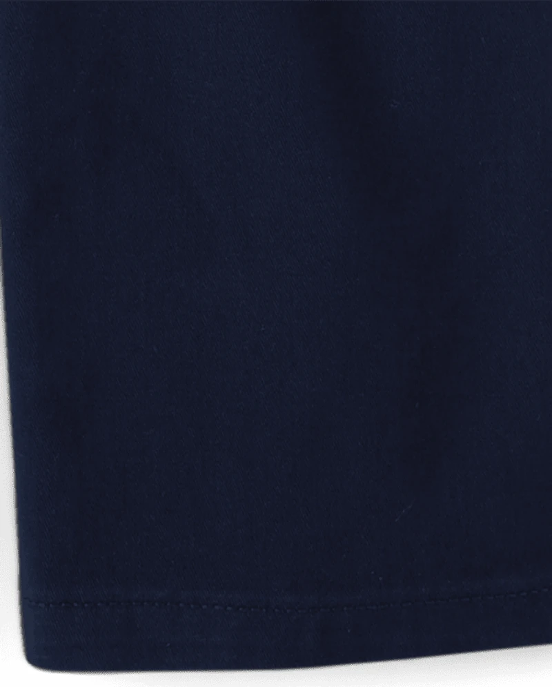 Girls Uniform Stretch Wide Leg Chino Pants