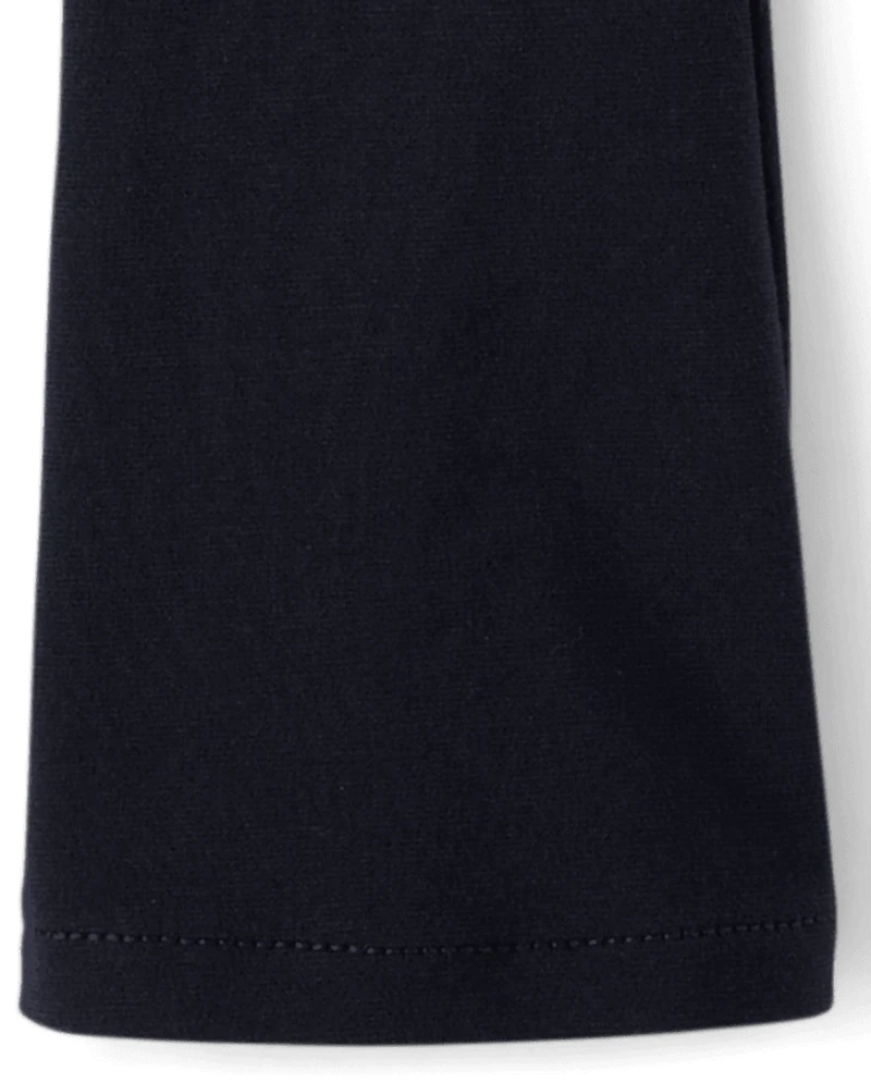 Pantalon évasé en tricot Ponte pour uniforme filles