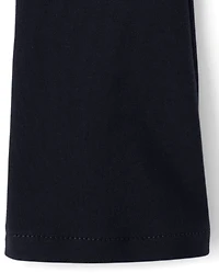 Pantalon évasé en tricot Ponte pour uniforme filles