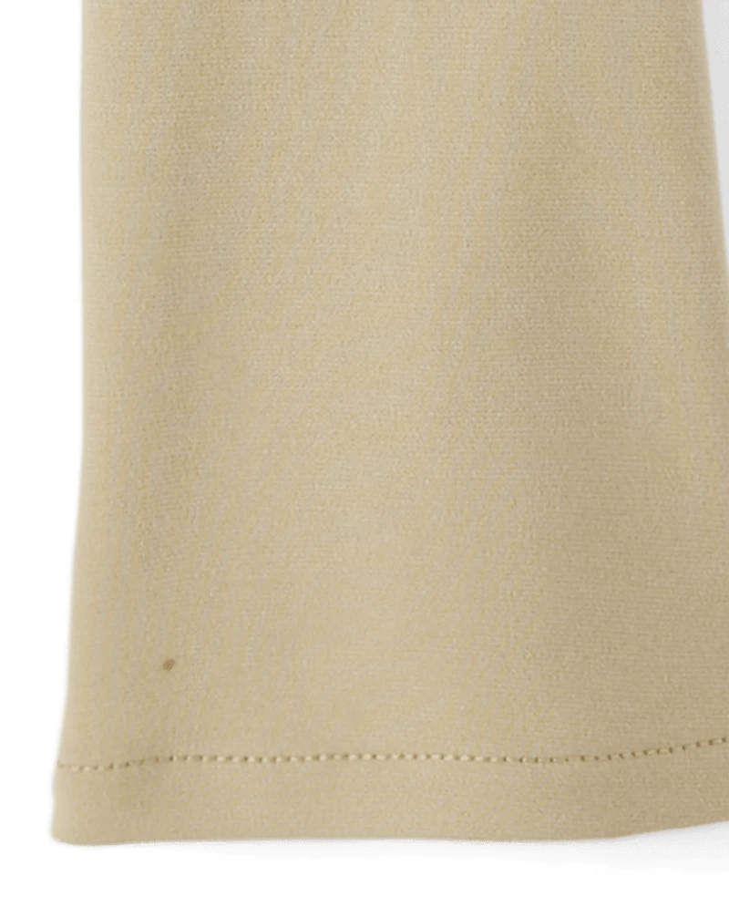 Girls Uniform Ponte Knit Pull On Flare Pants