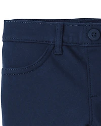 Girls Uniform Ponte Knit Pull On Flare Pants