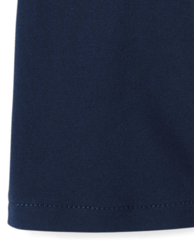 Girls Uniform Ponte Knit Pull On Flare Pants