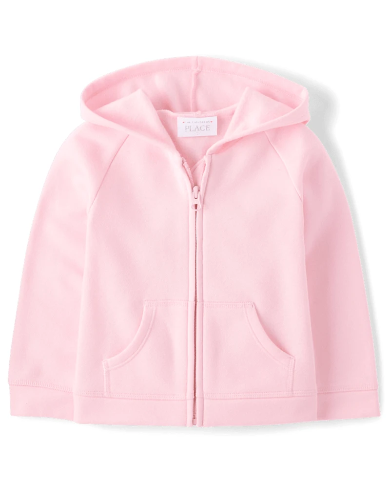 Toddler Girls Fleece Zip Up Hoodie