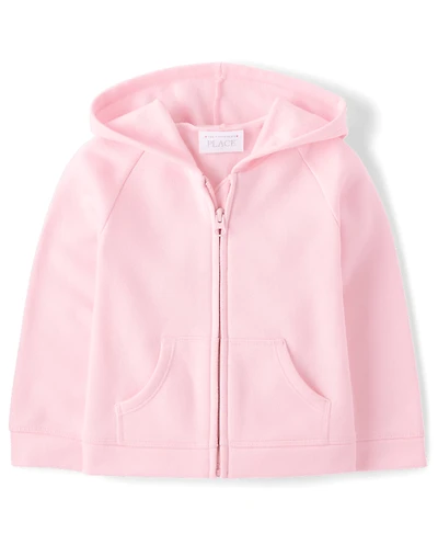 Toddler Girls Fleece Zip Up Hoodie