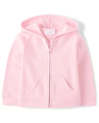 Toddler Girls Fleece Zip Up Hoodie