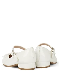 Toddler Girls Bow Faux Patent Leather Low Heel Shoes