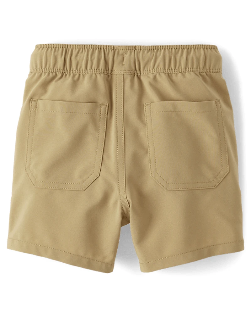 Baby And Toddler Boys Quick Dry Stretch Pull On Jogger Shorts