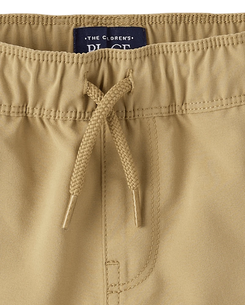 Baby And Toddler Boys Quick Dry Stretch Pull On Jogger Shorts