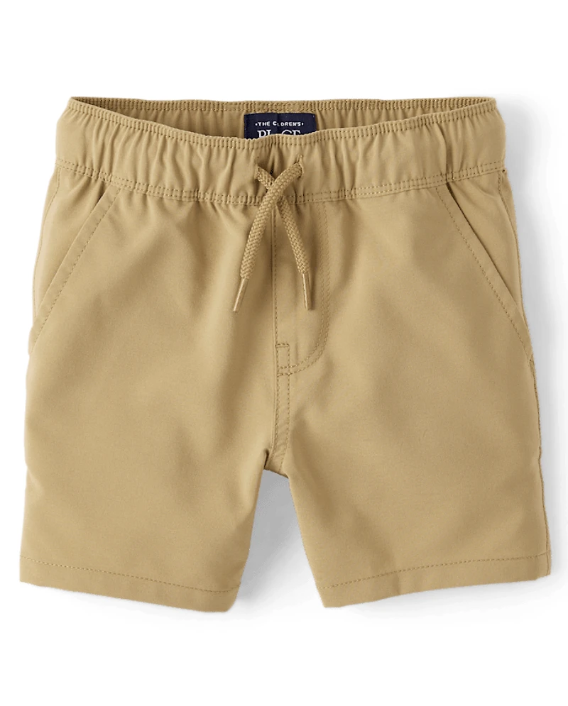 Baby And Toddler Boys Quick Dry Stretch Pull On Jogger Shorts