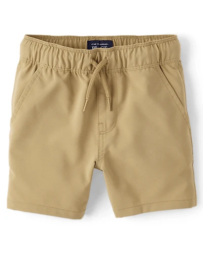Baby And Toddler Boys Quick Dry Stretch Pull On Jogger Shorts