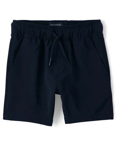 Baby And Toddler Boys Quick Dry Stretch Pull On Jogger Shorts