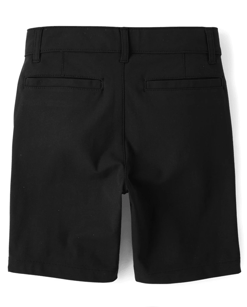 Short chino premium à séchage rapide pour uniforme de garçon