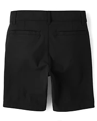 Short chino premium à séchage rapide pour uniforme de garçon