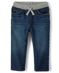 Baby And Toddler Boys Pull On Straight Jeans