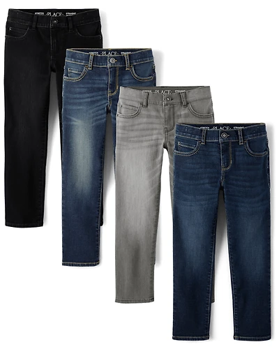 Boys Straight Jeans 4-Pack