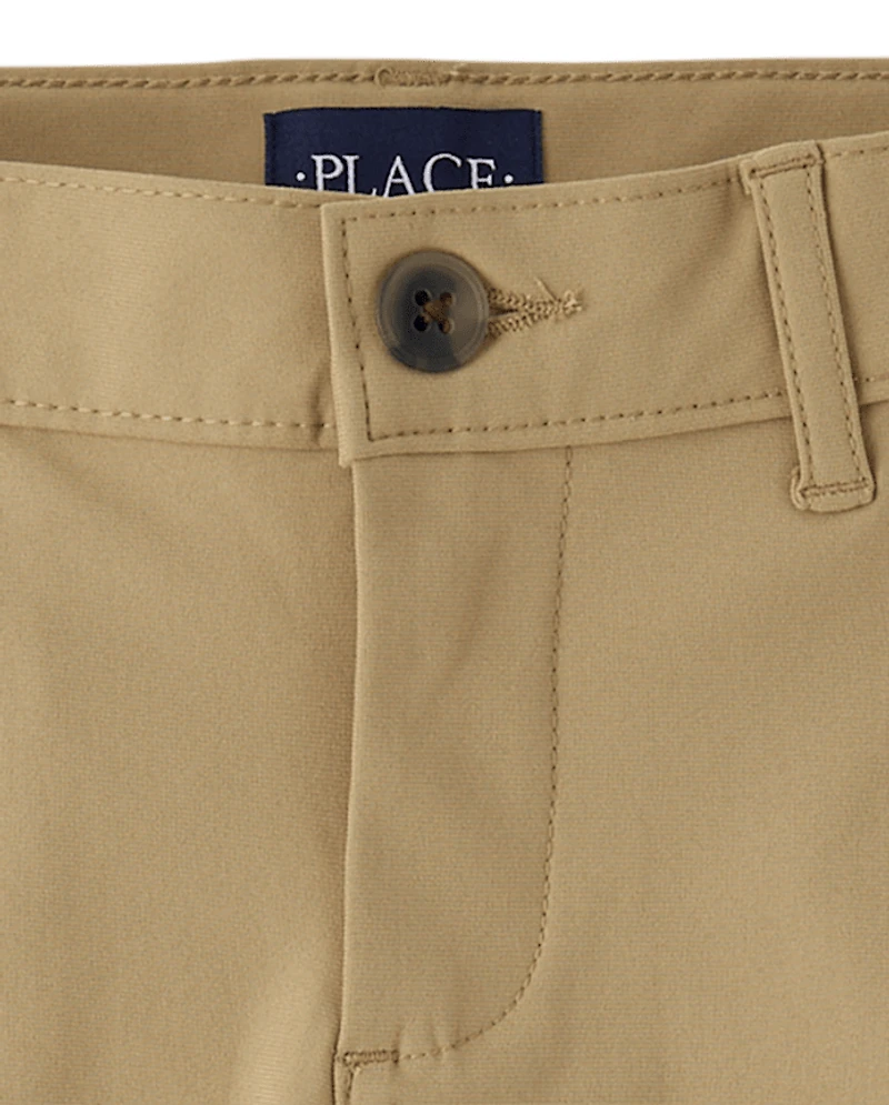 Pantalon chino skinny premium à séchage rapide pour uniforme de garçon