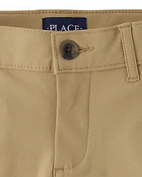 Pantalon chino skinny premium à séchage rapide pour uniforme de garçon
