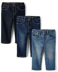 Baby And Toddler Boys Straight Jeans 3-Pack