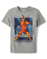 Boys Baseball Player Graphic Tee