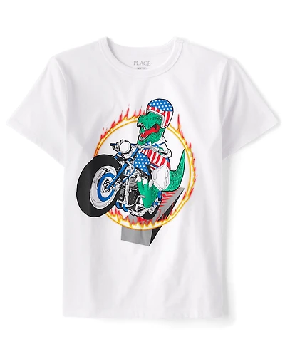 Boys Americana Dino Graphic Tee
