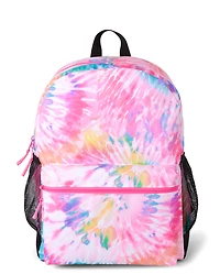 Sac à dos arc-en-ciel tie-dye pour fille