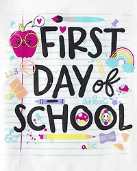 Girls First Day Of School Graphic Tee