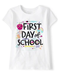 Girls First Day Of School Graphic Tee