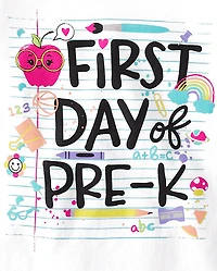 Toddler Girls First Day Of Pre-K Graphic Tee
