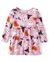 Baby And Toddler Girls Halloween Cat Everyday Dress