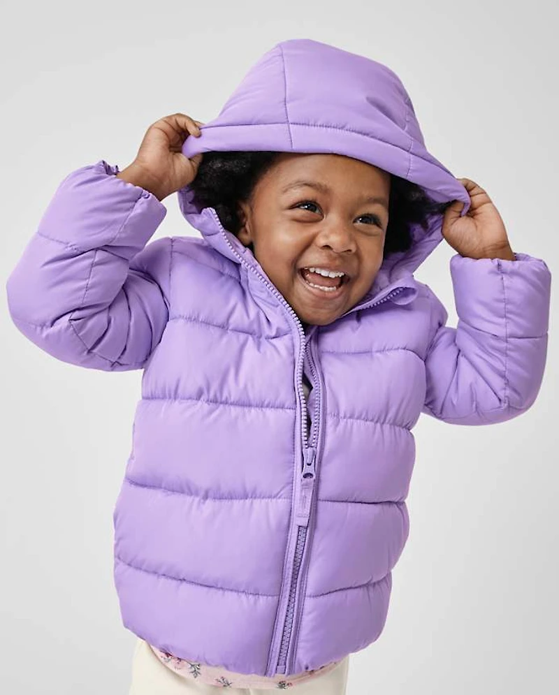 Toddler Girls Hooded Puffer Jacket