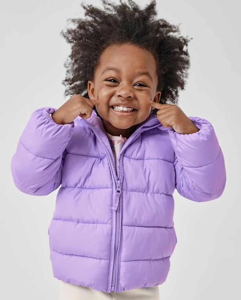 Toddler Girls Hooded Puffer Jacket