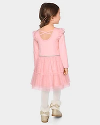 Baby And Toddler Girls Cross Back Tutu Dress